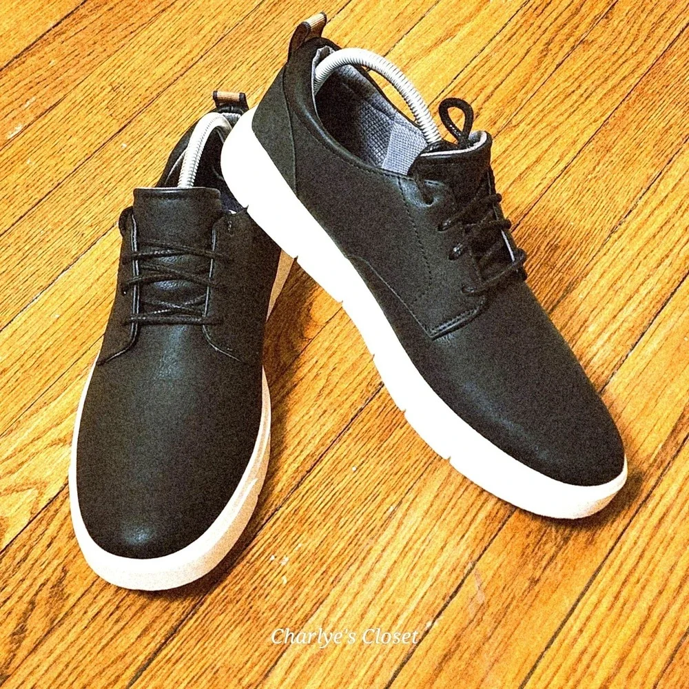Dr Scholls Madison Oxford Sneakers 12M Black Leather Sport Sole Comfort Casual
